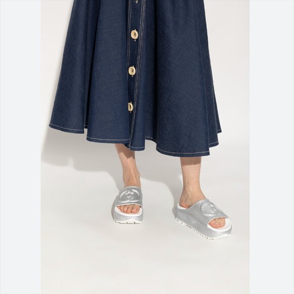 Gucci Interlocking G Glitter Slide Sandals - Picture 9 of 12